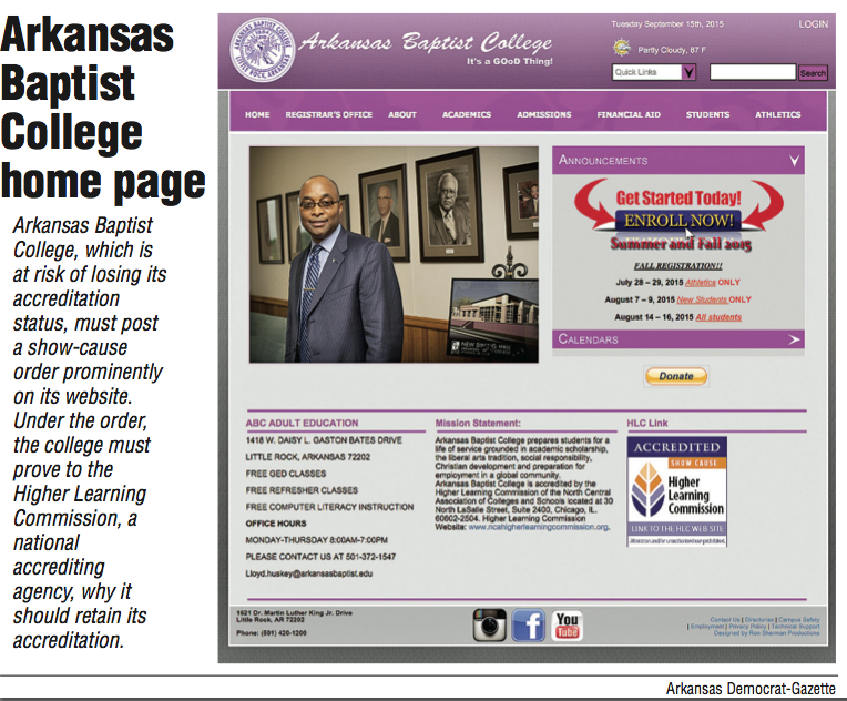 Arkansas Baptist College home page