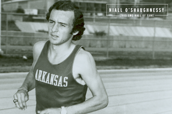 Former Arkansas track star Niall O'Shaughnessy will be inducted into the SWC Hall of Fame on Nov. 9, 2015. (photo courtesy UA public relations)