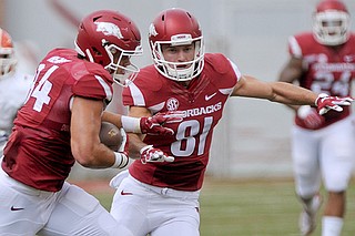 Hollister Razorbacks Hogs lose second receiver to broken foot | Northwest Arkansas Democrat ...