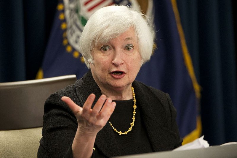 Federal Reserve Chairman Janet Yellen answers questions Thursday during a news conference in Washington. 