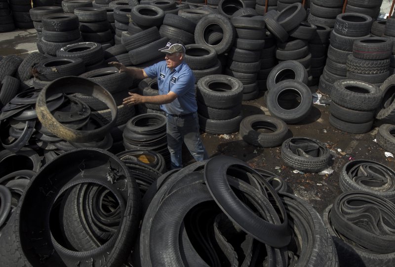 File Photo/Arkansas Democrat-Gazette The Benton County Solid Waste District is discussing tire recycling.