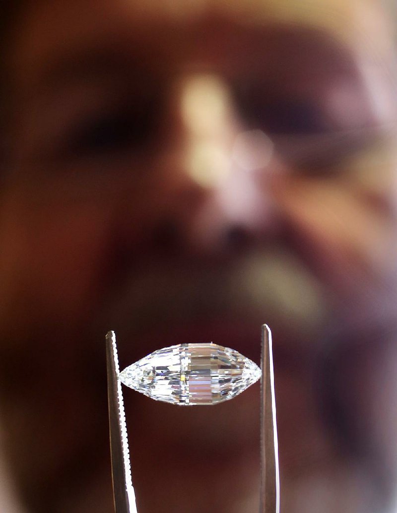 Esperanza, the finished 4.67-carat white diamond, was originally 8.52 carats when it was found by Bobbie Oskarson of Longmont, Colo. Oskarson found the gem within 20 minutes of arriving at Crater of Diamonds State Park in Murfreesboro.
