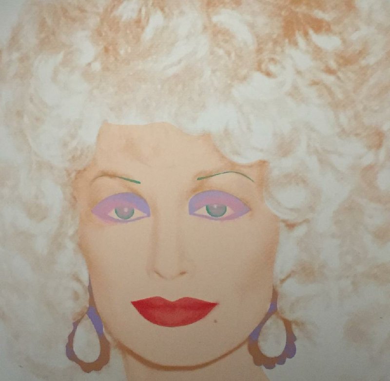 Dolly Parton by Andy Warhol is on display at Crystal Bridges through Oct. 5. Parton probably owns a few big bags too. 