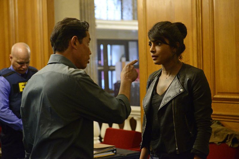 Priyanka Chopra (right) stars with Anthony Ruivivar in ABC’s promising new thriller Quantico. The series premieres at 9 p.m. today.

