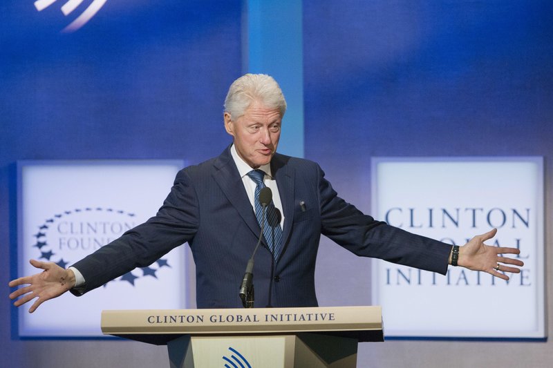 Former President Bill Clinton speaks at the Clinton Global Initiative, Sunday, Sept. 27, 2015 in New York. 