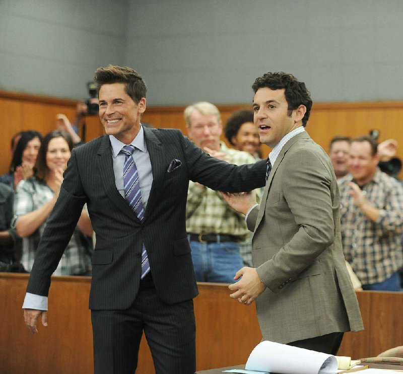 Rob Lowe (left) and Fred Savage star as mismatched brothers in the promising new Fox sitcom The Grinder.
