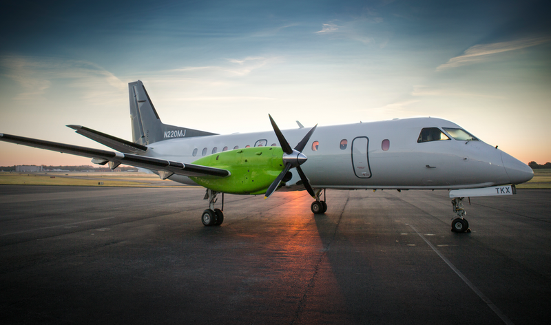 This photograph courtesy of GLO Airlines shows the type of plane that used to make daily, nonstop flights between Little Rock and New Orleans.