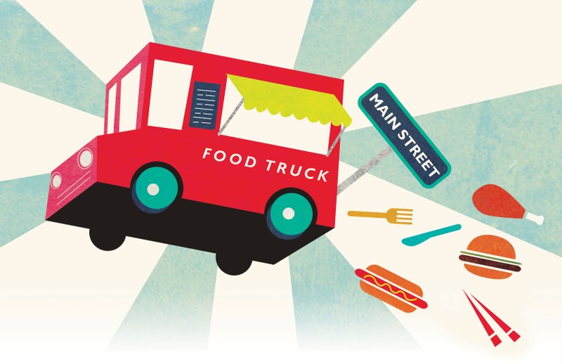 Arkansas Democrat-Gazette food truck illustration.