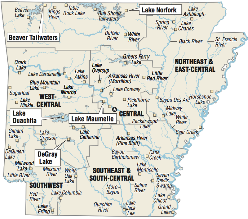 Fishing hot spots  The Arkansas Democrat-Gazette - Arkansas' Best