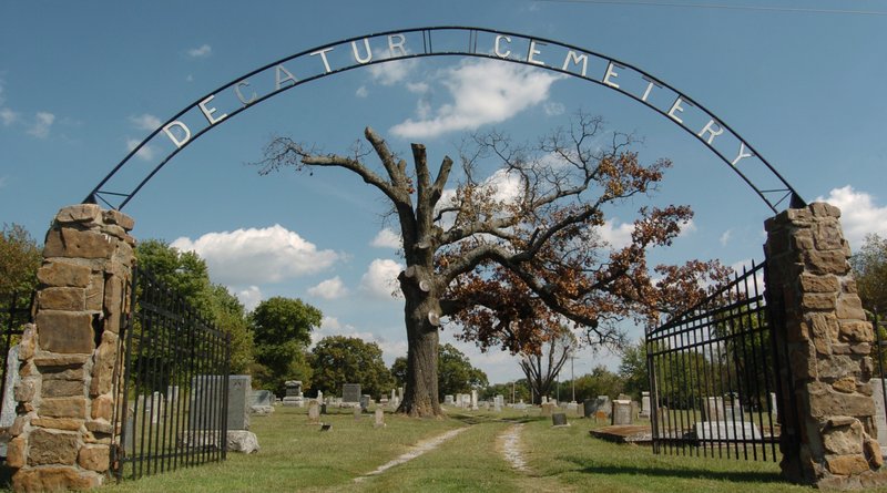 Photo by Mike Eckels Decatur Cemetery Entrance