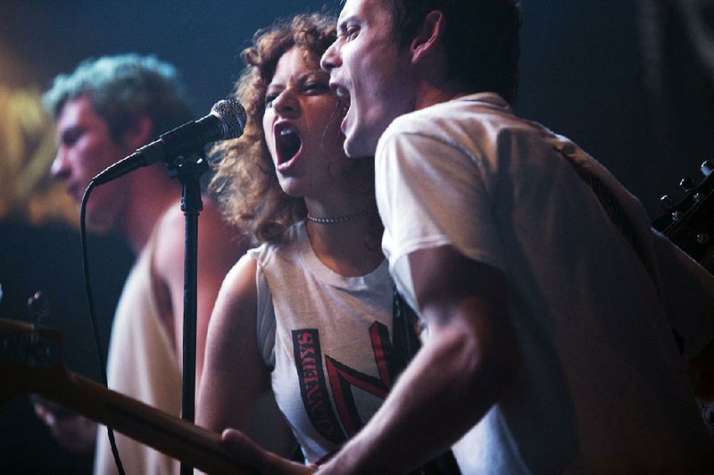 Sam (Alia Shawkat) and Pat (Anton Yelchin) are members of a touring punk band besieged by a group of neo-Nazis offended by their choice of cover songs in Jeremy Saulnier’s Green Room, one of the highlights of this year’s Toronto International Film Festival.
