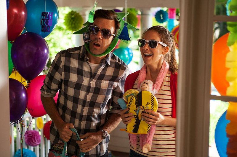 Jake (Jason Sudeikis) and Lainey (Alison Brie), who are most emphatically not a romantic couple, attend a child’s birthday party while on mood-altering substances in Leslye Headland’s Sleeping With Other People.
