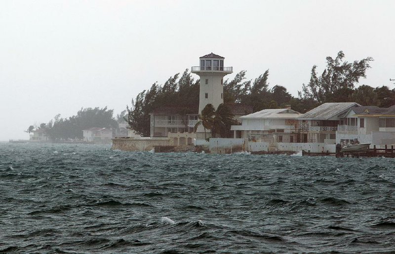 Wind and rain from Hurricane Joaquin batter the Bahamas capital, Nassau, on Friday.