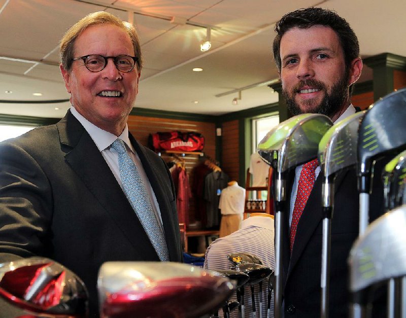 Marty Rhodes (left) and Matt Buchanan are leading the charge for the 25th annual Centers Classic Golf Tournament benefi ting The Centers for Youth and Families in Little Rock. Buchanan is overseeing the tournament while Rhodes is serving as honorary chairman and organizing a $50-a-ticket party at Pleasant Valley Country Club the night before. 