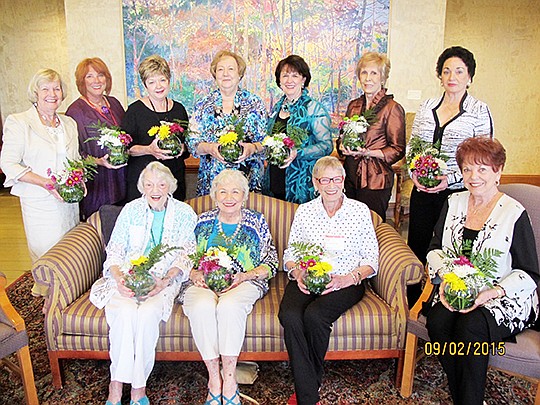 Submitted photo PAST PRESIDENTS: In September, Hot Springs Women's Welcome Club honored its past presidents. From front left are Betty AnnHarden, Dee Oates, Fran Boze, Pam Lafferty; back, Joy Holtz, Terri Dill, Kathy Nichols, Doris Sneed, Mary Beth Vowell, Donna Goodson and Mary Davenport.