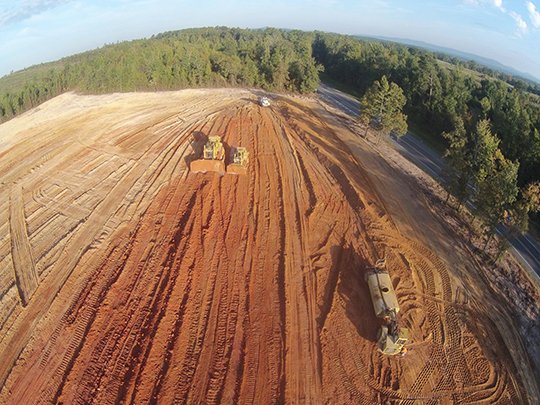 Submitted photo Workers clear the site of the future elementary school in Rosboro for the Centerpoint School District. District voters approved the construction of a new school a year ago.