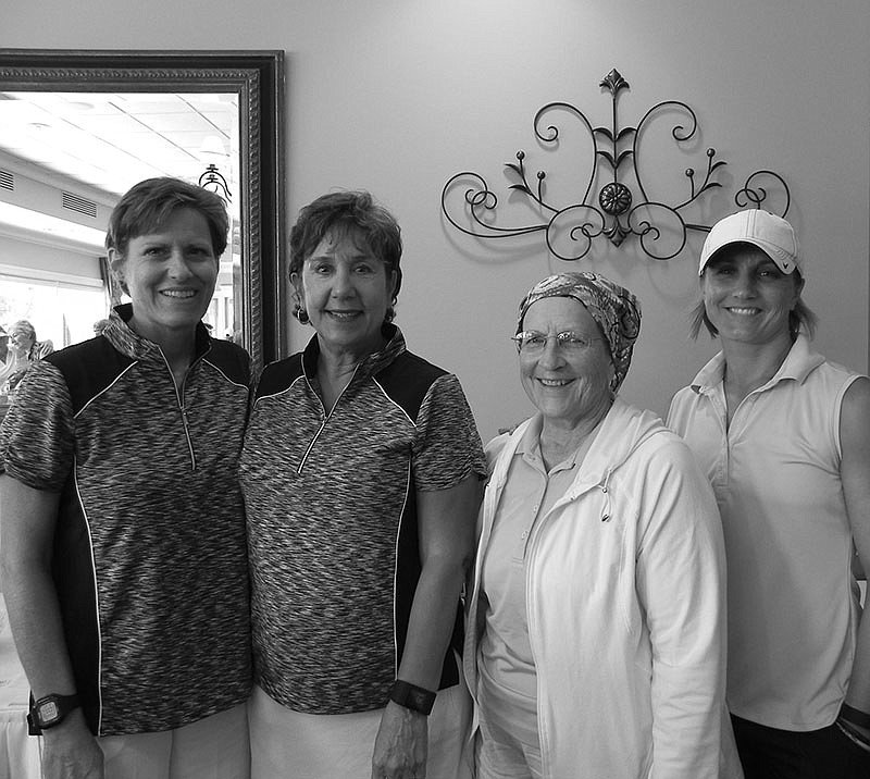 Submitted photos Diamante Country Club's Women's Golf Association recently held their annual Tournament in Hot Springs Village, starting with a shootout followed by two scramble rounds. Sheri Watkins and Carol Schramm won first-flight gross with 145, Jeanine Jacobsen and Amy Jacobsen first-flight net with 123, Kay Lotta and Holly Hardin second-flight gross with 167, Jeanne Ballard and Carrie Thomsen (not pictured) second-flight net with 126, Tonya Economan and Joan Irwin third-flight gross with 173, Mary Brewer and Carolyn Bowers third-flight net with 126, Susan Caldwell and Phillis Ryan fourth-flight gross with 184, Sherry Boggs and Nancy Proell fourth-flight net with 128, Jan Peterson and Pat Highland fifth-flight gross with 194 and Bev Patton and Marge Collin fifth-flight net with 131.
