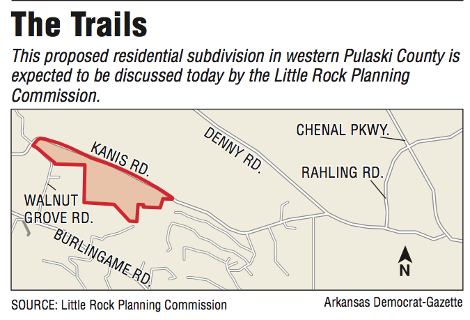 A map showing the location of the Trails.