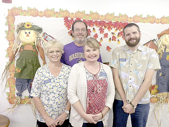 Photo submitted From left: Certified Nursing Assistant Tricia Merrill; CNA Ben Hass; director Heather Corporon; and CNA Steve Carder.