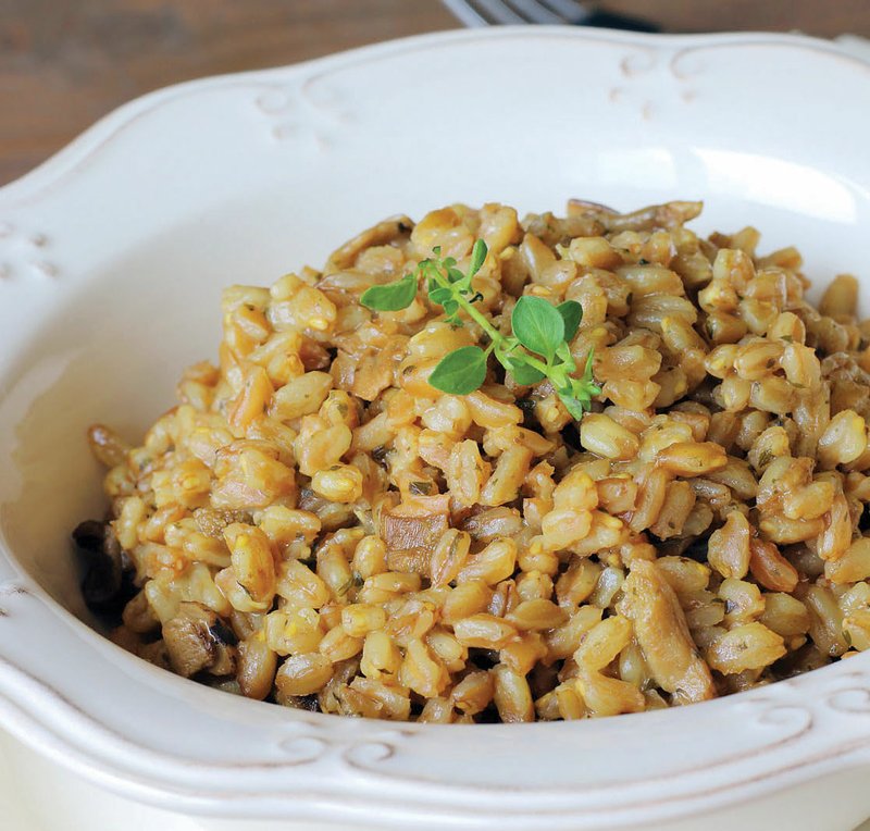 Farro, an ancient Italian grain, adds a pleasant chewiness to this earthy dish.