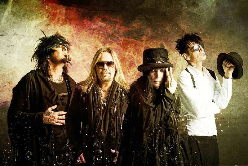 Motley Crue is (from left) Nikki Sixx, Vince Neil, Mick Mars and Tommy Lee.