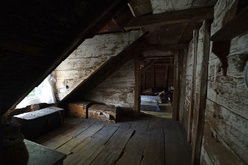 The slave attic sleeping quarters at Sylvester Manor is reachable up the steep, twisting “slave stairs,” as they are known in manor lore. The manor was part of a vast estate of 8,000 acres. Owner Nathaniel Sylvester was the first to bring enslaved Africans to Suffolk County, N.Y. 
