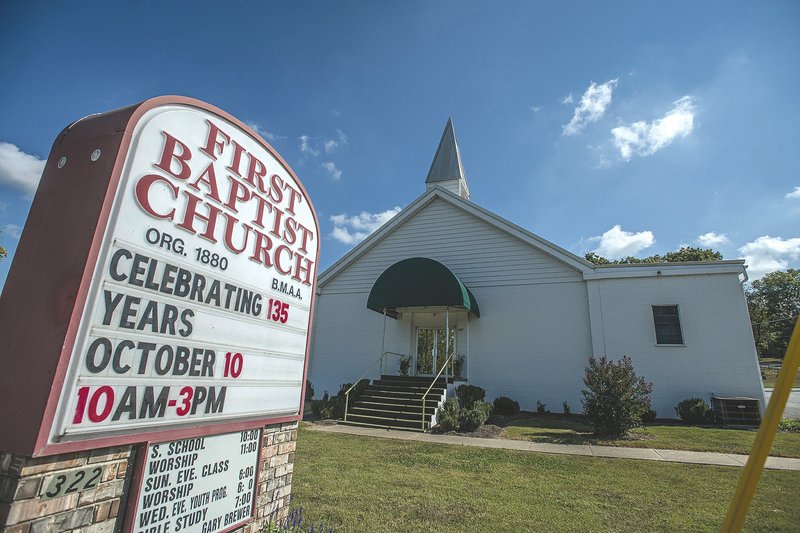 First Baptist Church in Cave Springs celebrates the 135th anniversary of its founding today. The “small church” in a “small town” got its start at a meeting in 1880 at the Stickin-the-Mud School House, located about one mile south of Cave Springs.