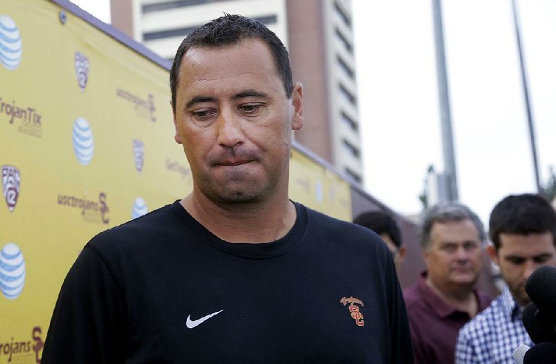 Recently fired USC football head coach Steve Sarkisian is shown in this file photo. 