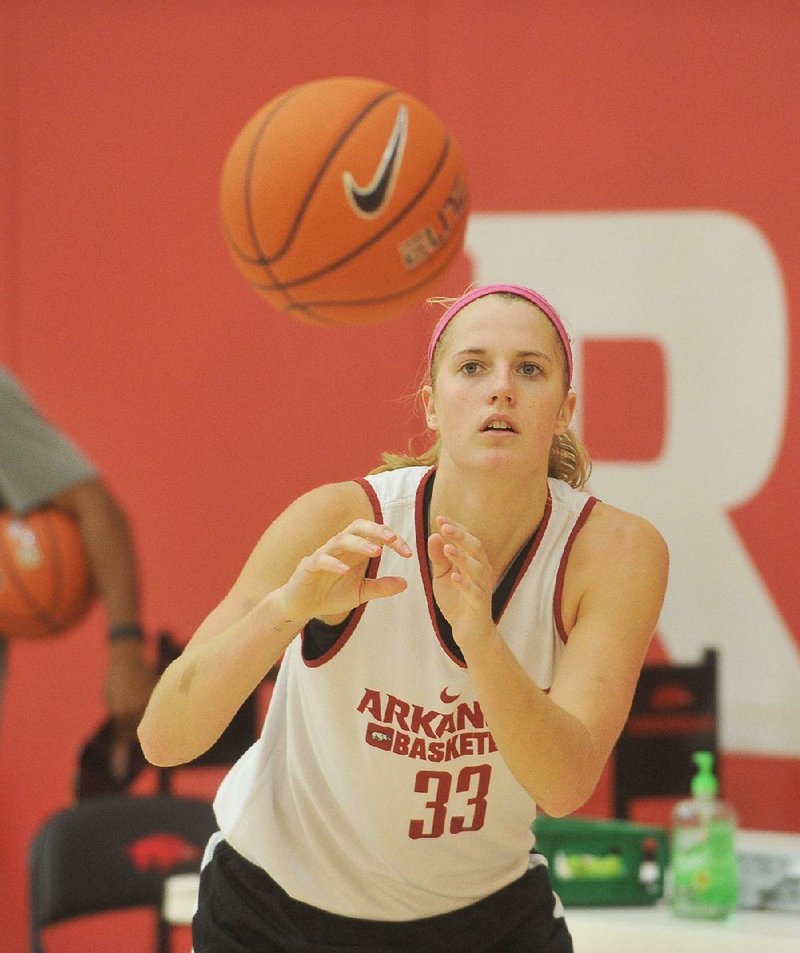 Senior Melissa Wolff is “the heartbeat and the pulse” of Arkansas’ team, according to Razorbacks Coach Jimmy Dykes.