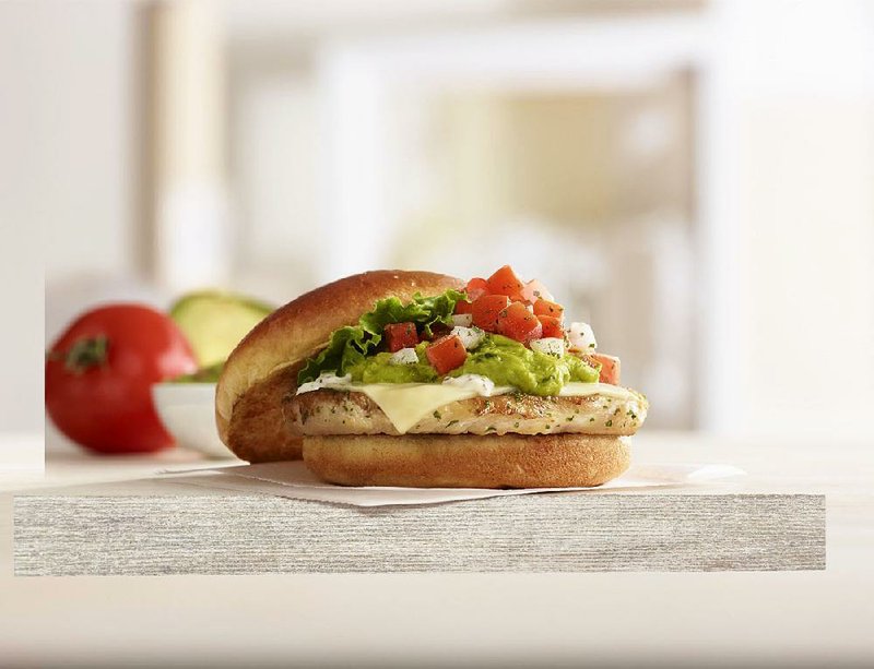 Pico Guacamole grilled chicken sandwich is one of the new Chef Crafted concoctions that McDonald’s is testing in three markets, including central Arkansas.
