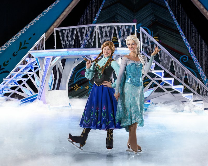 Anna and Elsa perform on ice during Disney on Ice's production of "Frozen," which will make its way into North Little Rock's Verizon Arena in May.