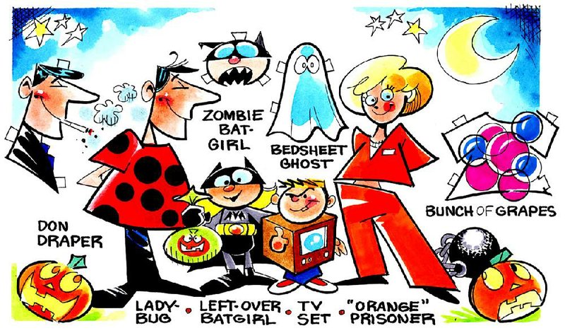 Arkansas Democrat-Gazette Halloween costume illustration.