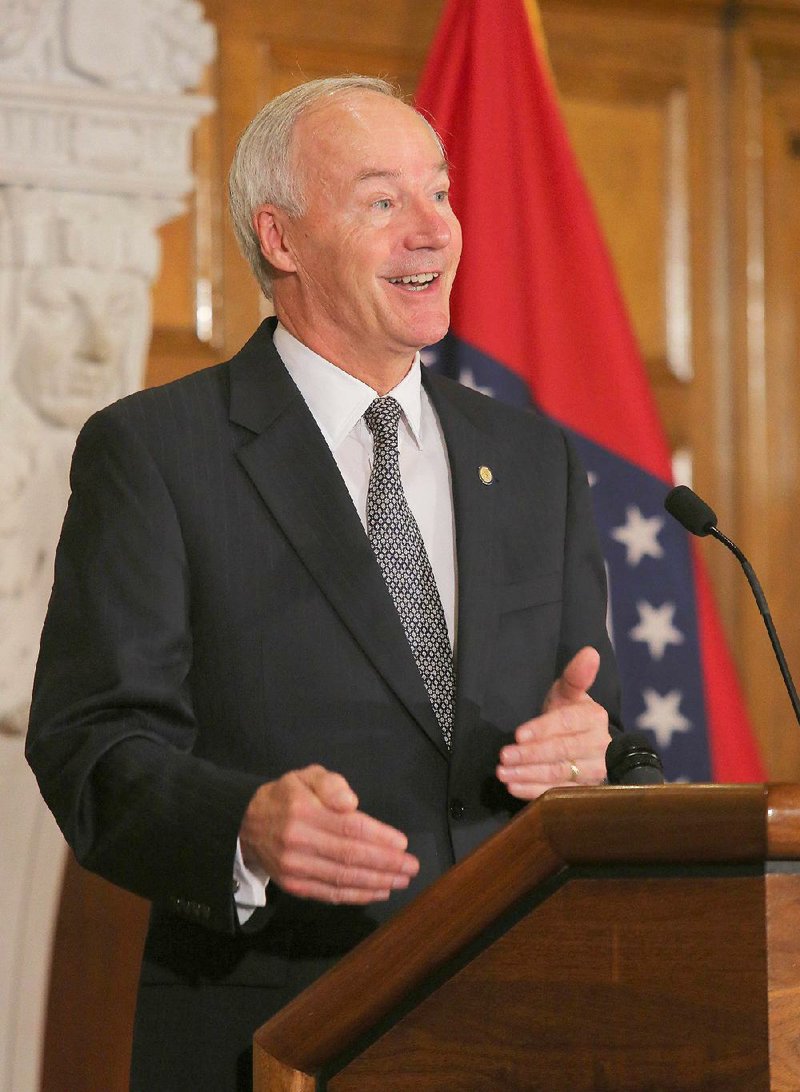 Gov. Asa Hutchinson is shown in this photo. 