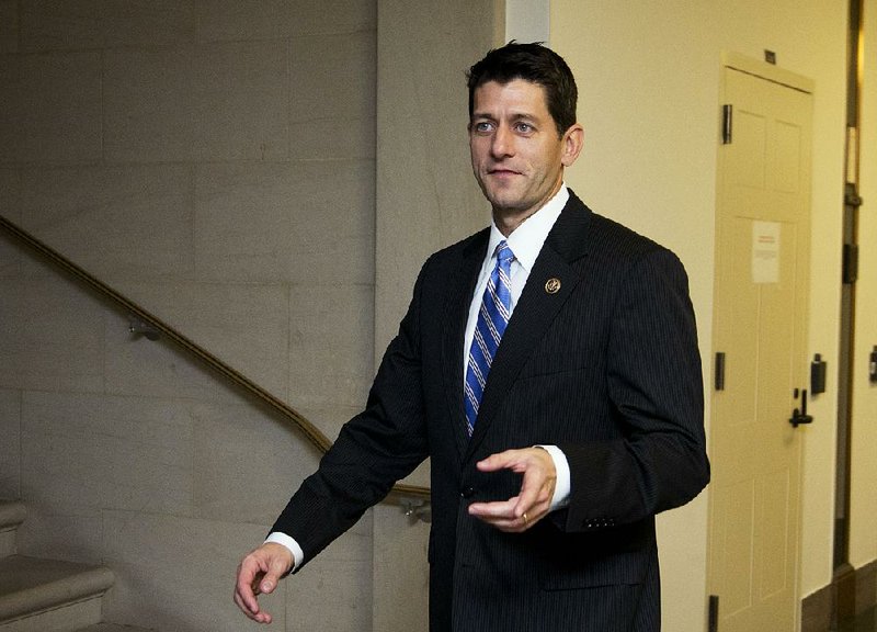 Rep. Paul Ryan, R-Wis. walks from his office on Capitol Hill in Washington, Friday, Oct. 23, 2015. 