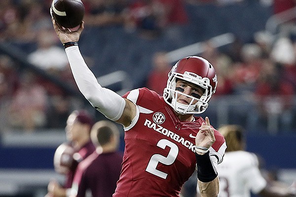 Two Razorback QBs cleared after back injuries | The Arkansas Democrat ...