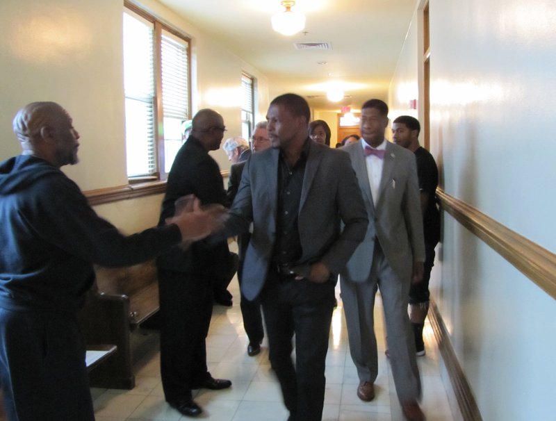FILE — Jermain Taylor arrives to court on Nov. 2, 2015.
