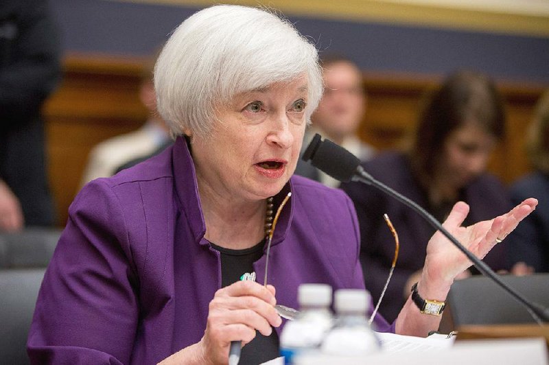 Federal Reserve Chairman Janet Yellen testifies Wednesday before the House Financial Services Committee on Capitol Hill in Washington. 