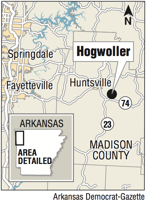 A map showing the location of Hogwoller.