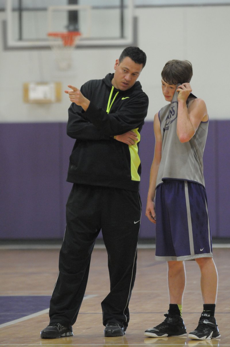 NWA Democrat-Gazette/ANDY SHUPE Jared Porter said taking over as Elkins' boys basketball coach was too good of an opportunity to pass up.