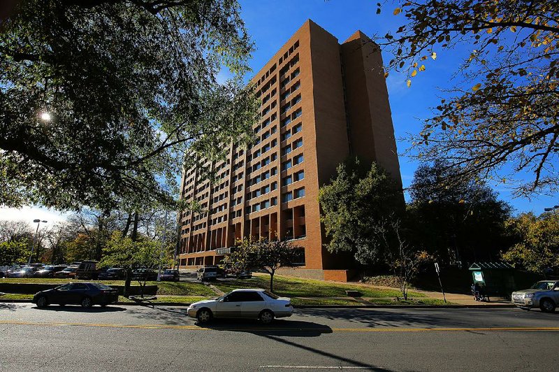 Parris Towers, a complex for the elderly at 1800 Broadway in Little Rock, is one of 13 public housing properties run by the Metropolitan Housing Alliance.
