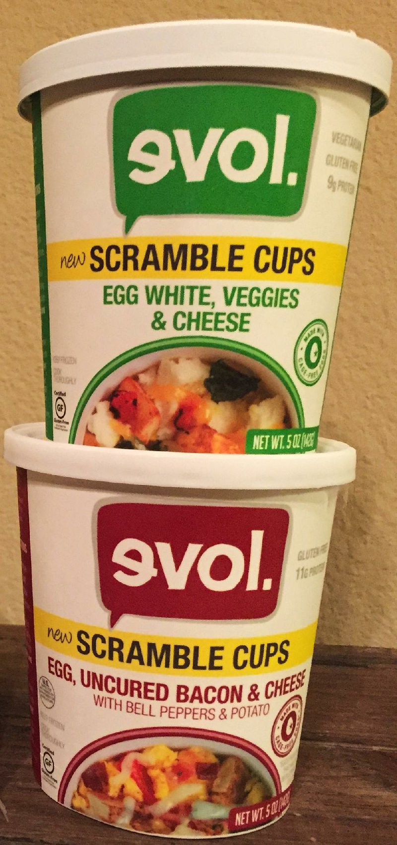 Evol Scramble Cups are shown in this picture. 