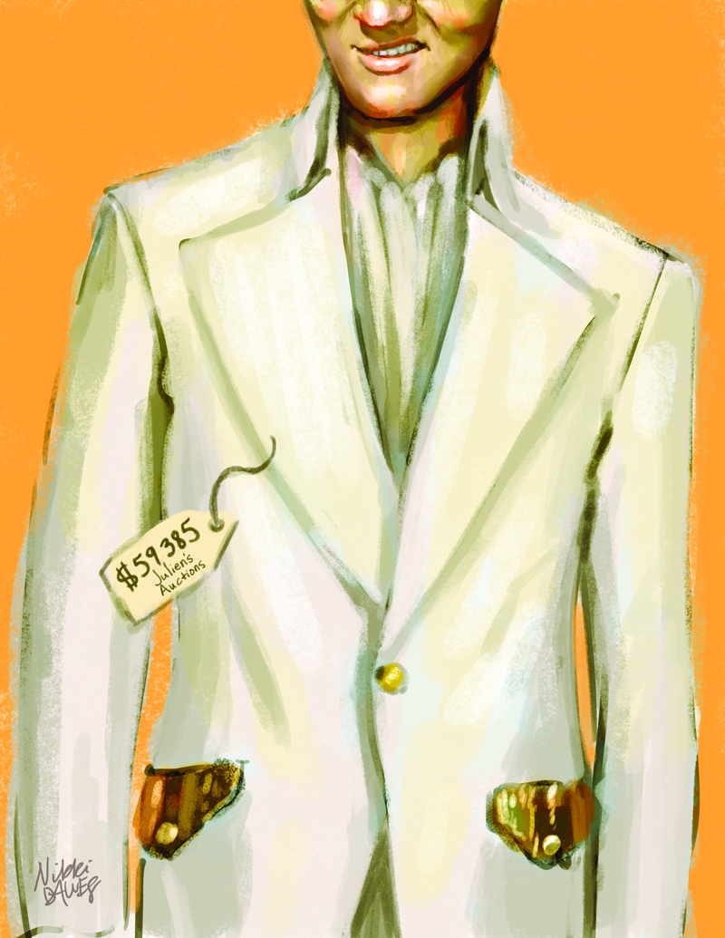 Arkansas Democrat-Gazette illustration of Elvis and his jacket. 