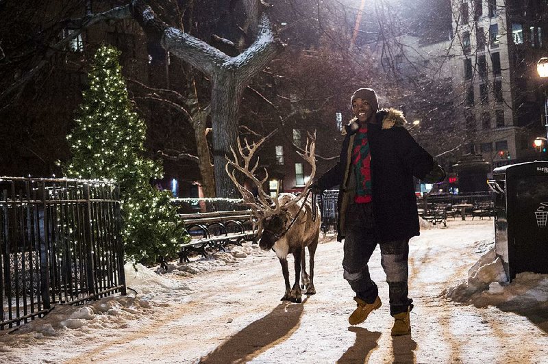 Chris (Anthony Mackie) is a rising NFL star who reunites with two lifelong friends on Christmas Eve in Jonathan Levine’s The Night Before.
