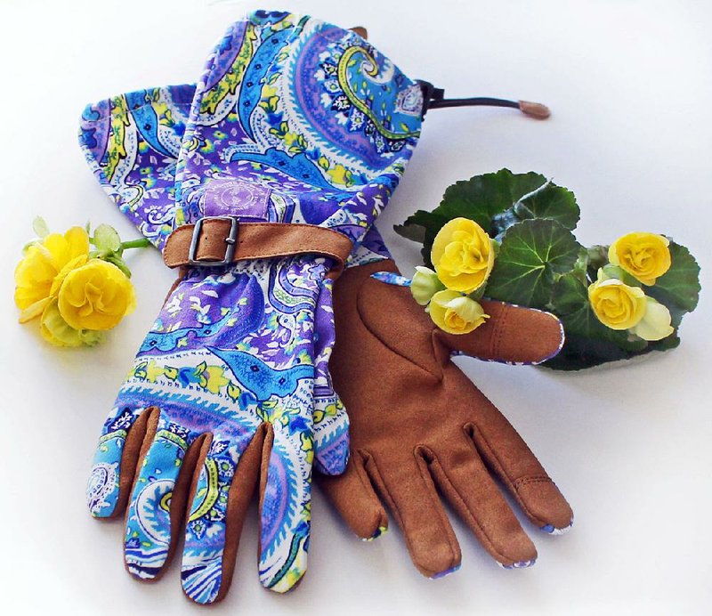 Womanswork Garden Gloves with Arm Saver are shown in this photo. 