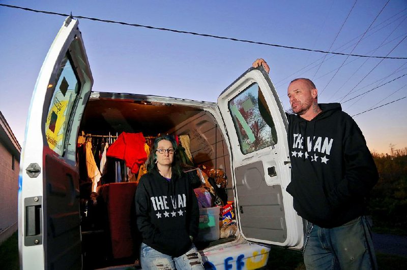 Kris Nelson and Nate Stripling are volunteers with The Van. Their mission is to help the homeless in Arkansas.