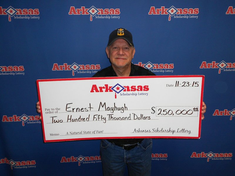 Sheridan resident Ernest Mayhugh is the winner of $250,000 in Arkansas Scholarship Lottery’s $250,000 Natural State Jackpot. 