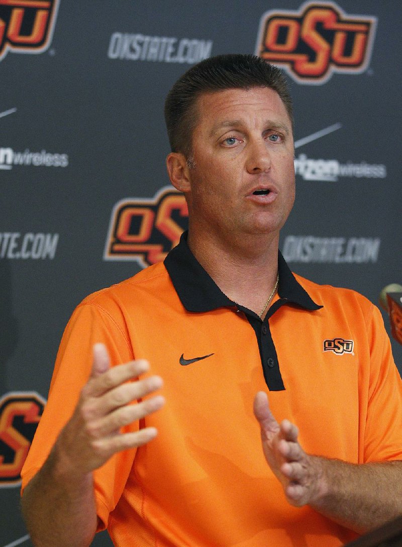 Oklahoma State head coach Mike Gundy is shown in this file photo.