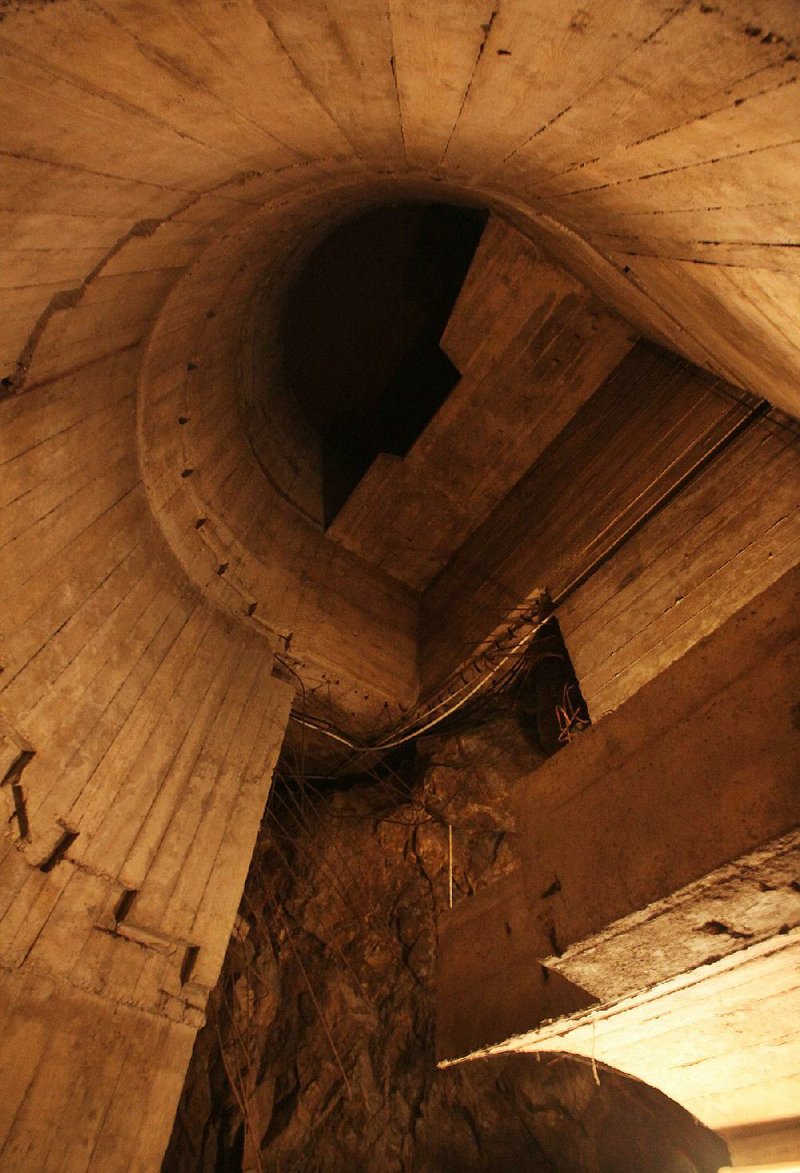 An unfinished staircase leads to a bunker under Ksiaz Castle, in Walbrzych, Poland. The castle was seized by the Nazis in 1941 to be used as a residence for Hitler. The Nazis began to build a bunker some 160 feet beneath the castle to protect Hitler from Allied bombs.
