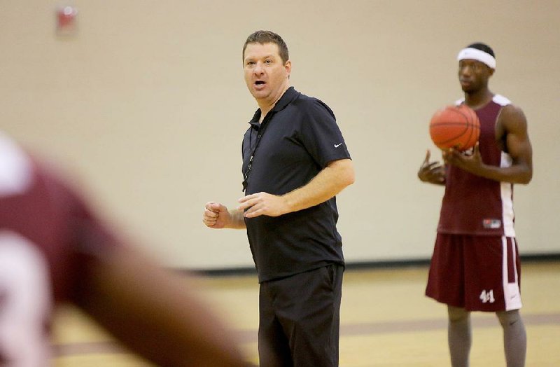 UALR men's basketball coach Chris Beard is shown in this photo. 