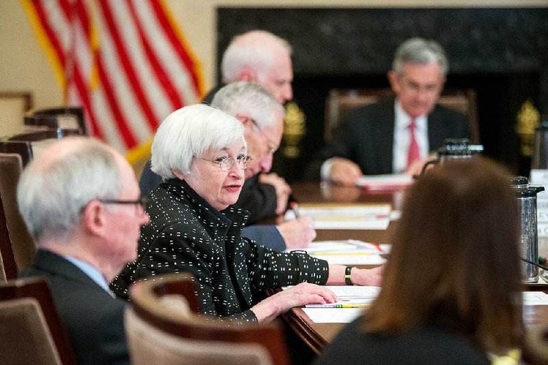 Federal Reserve Chairman Janet Yellen speaks Monday at a board of governors meeting in Washington, D.C.